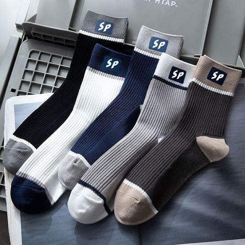 5 Pairs Of Men’s Spring Autumn Casual Cotton Premium Socks