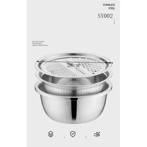 Nine Stainless Steel Multifunctional Basin ₦ 11,500Nine Stainless Steel Multifunctional Basin