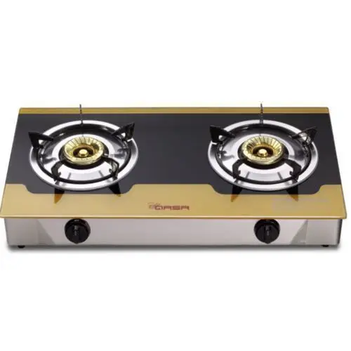 Qasa Double Burner Table Top Glass Cooker